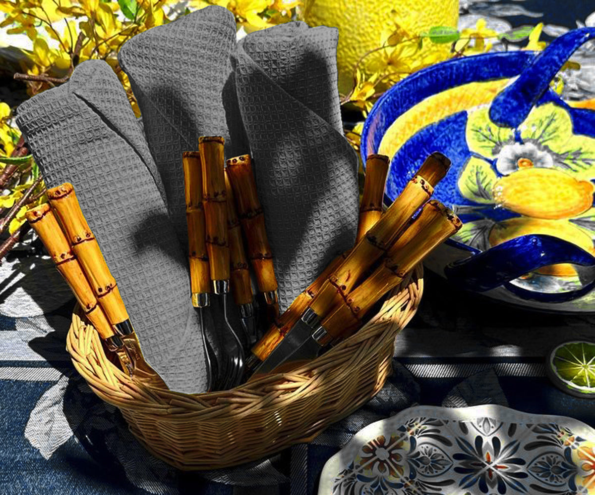 Experience the soft, textured feel of waffle fabric as you dry dishes, wipe spills, and clean countertops effortlessly.  Experience the soft, textured feel of waffle fabric as you dry dishes, wipe spills, and clean countertops effortlessly.