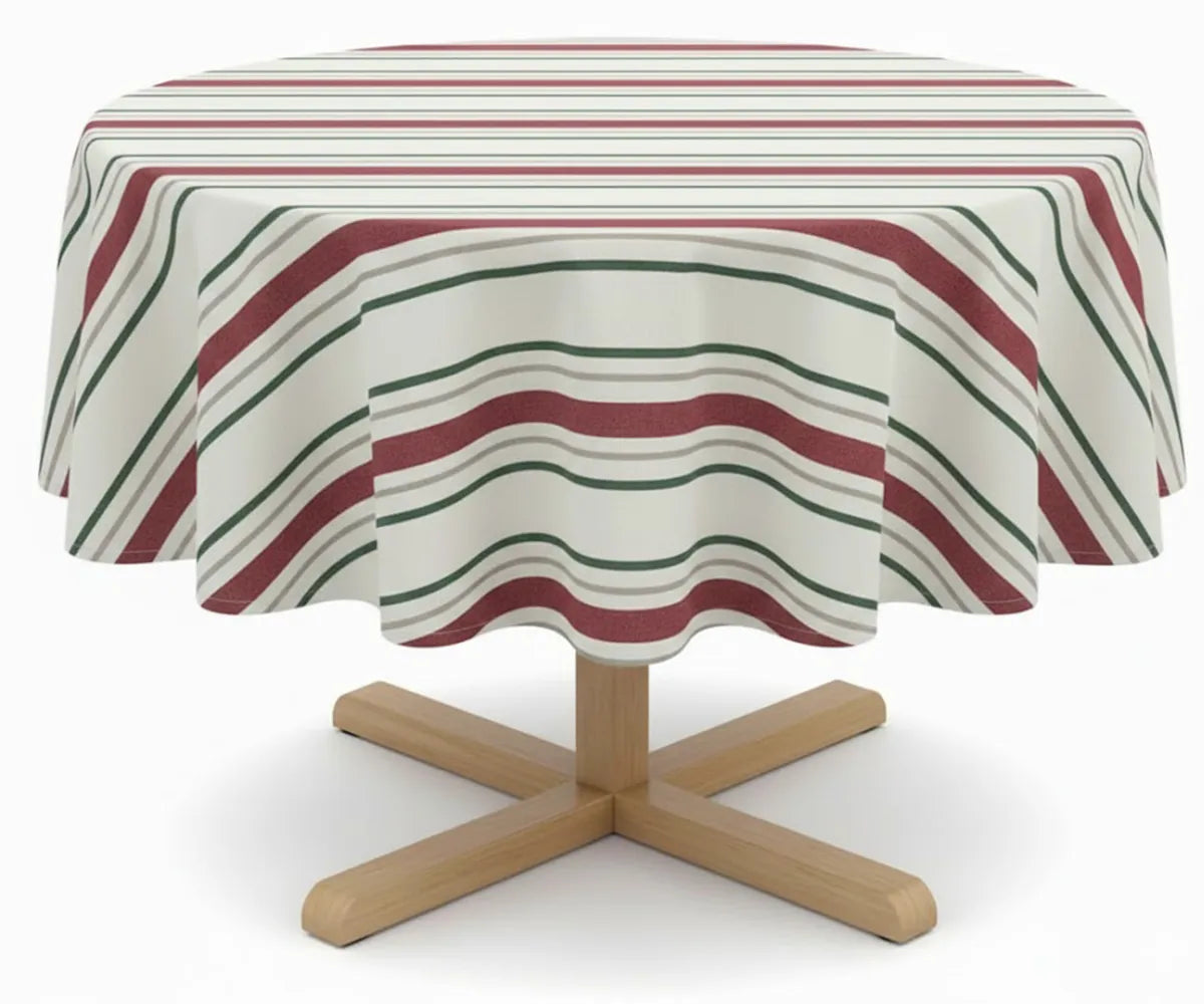white striped cotton round table cover 54 inch for modern kitchen décor and casual dinner setup. white striped cotton round table cover 54 inch for modern kitchen décor and casual dinner setup.