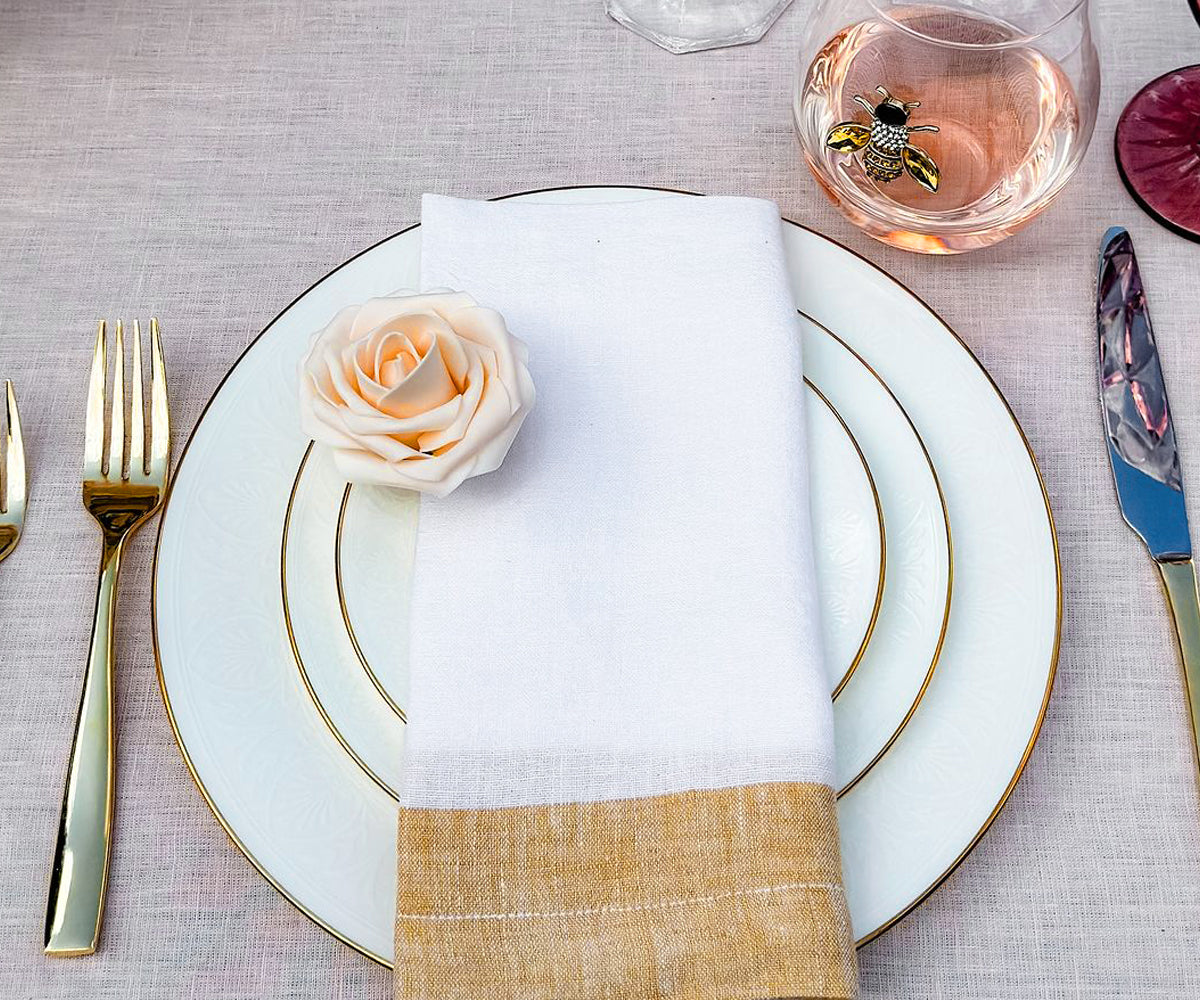 Yellow linen napkins - Soft and absorbent linen napkins for comfortable meals. Yellow linen napkins - Soft and absorbent linen napkins for comfortable meals.
