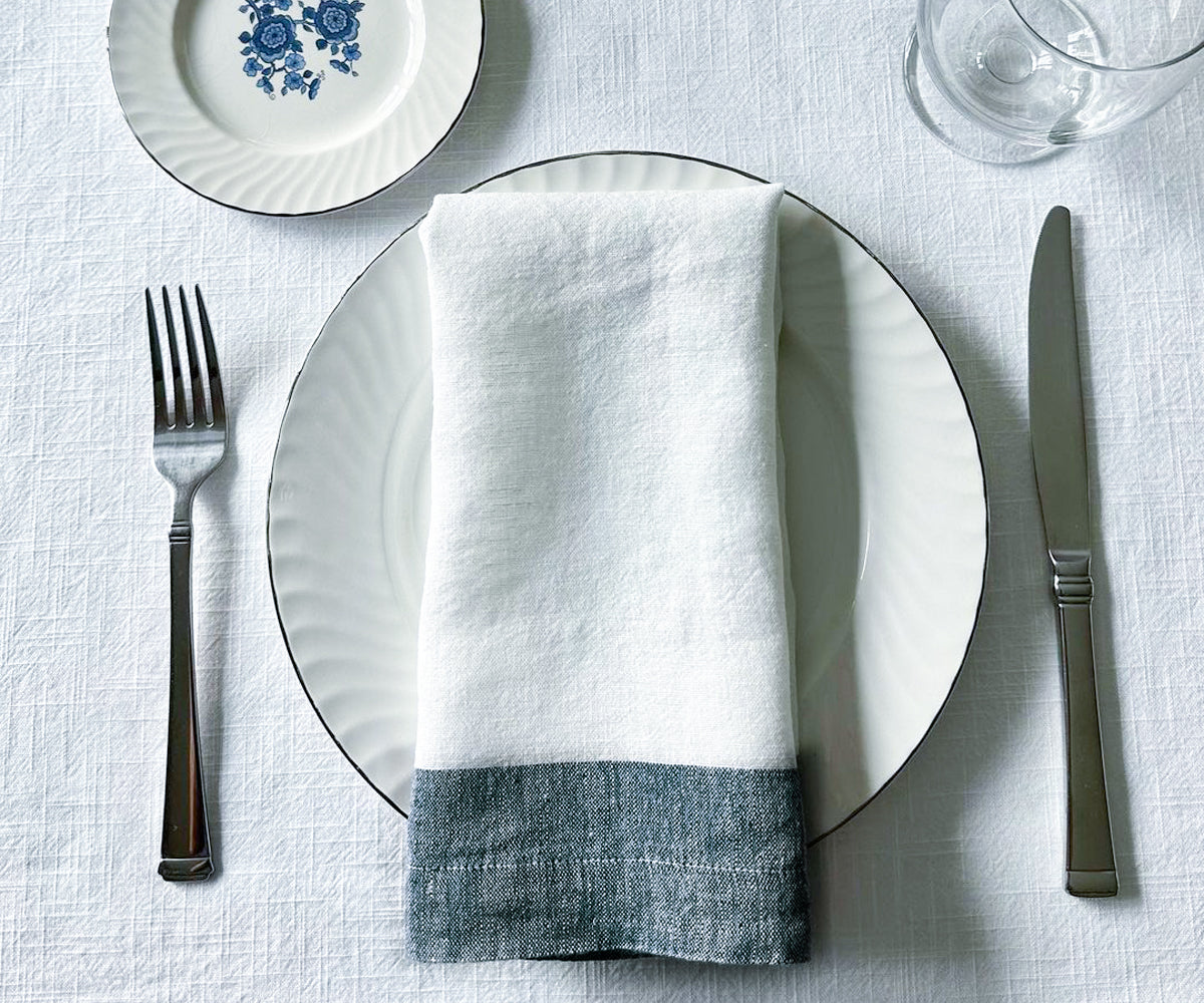 Set of linen napkins showcasing breathable flax fabric texture Set of linen napkins showcasing breathable flax fabric texture
