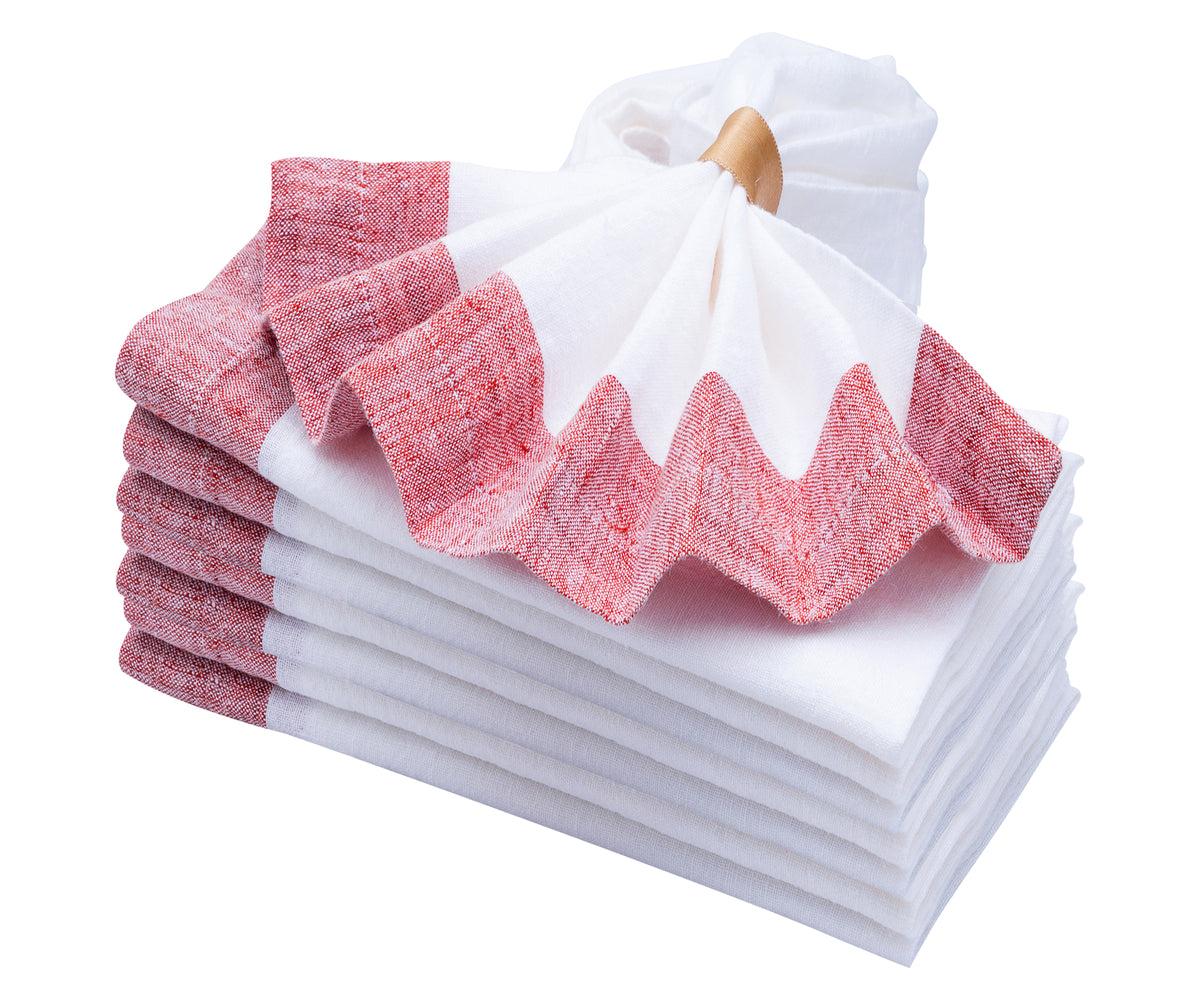 Set the table for a special occasion with beautiful linen dinner napkins Set the table for a special occasion with beautiful linen dinner napkins