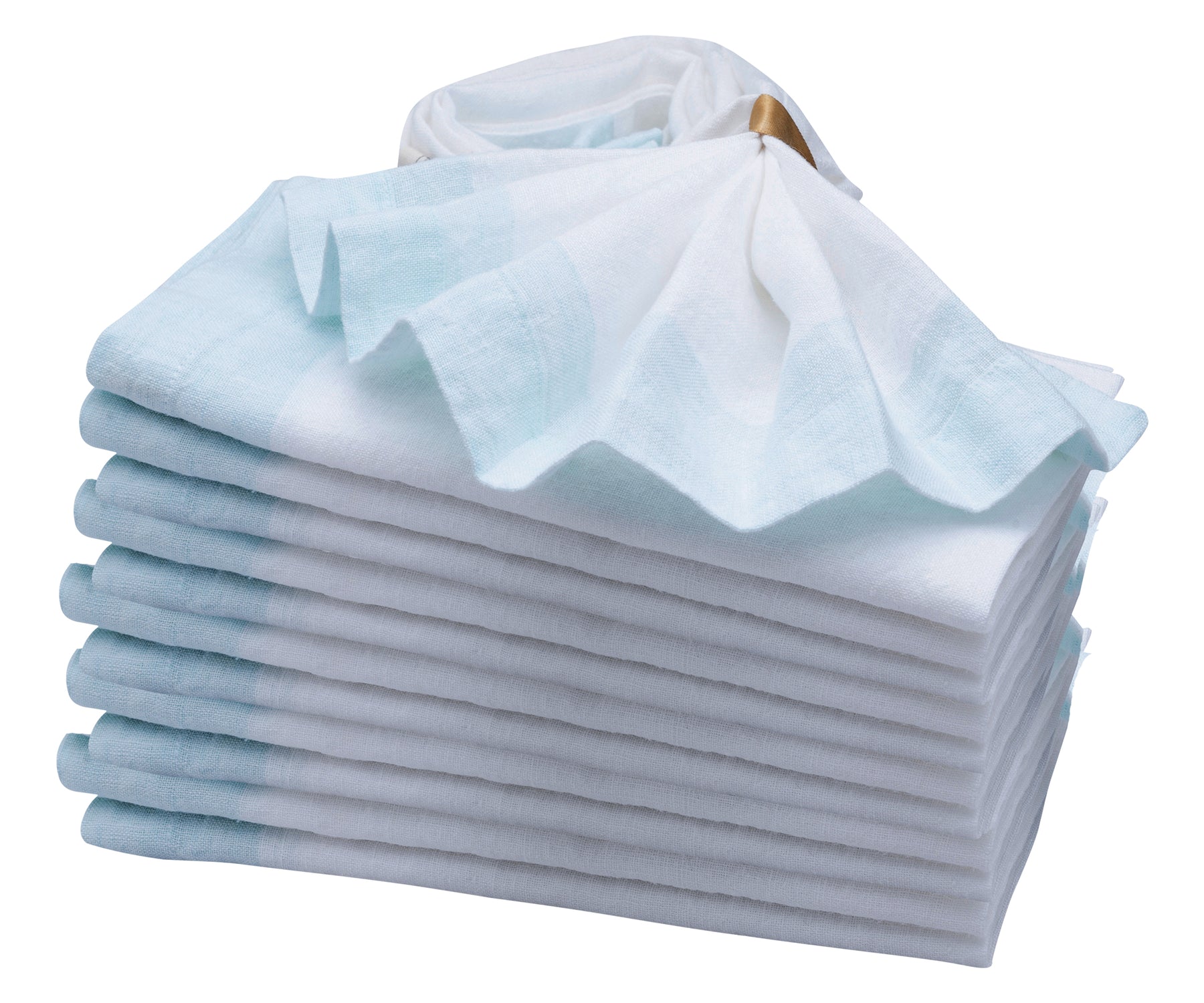 Brighten your table with clean and crisp sky blue linen dinner napkins Brighten your table with clean and crisp sky blue linen dinner napkins
