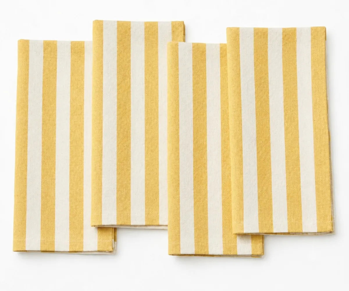 Premium cotton striped napkins designed for elegant table settings, featuring a soft texture, high absorbency, and long-lasting durability. Premium cotton striped napkins designed for elegant table settings, featuring a soft texture, high absorbency, and long-lasting durability.