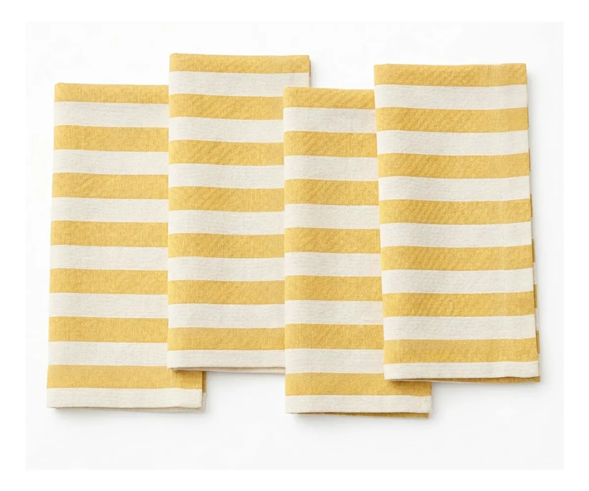 Classic striped dinner napkins made from 100% cotton, absorbent cloth napkins for kitchen tables, restaurants, holiday gatherings, and wedding décor. Classic striped dinner napkins made from 100% cotton, absorbent cloth napkins for kitchen tables, restaurants, holiday gatherings, and wedding décor.
