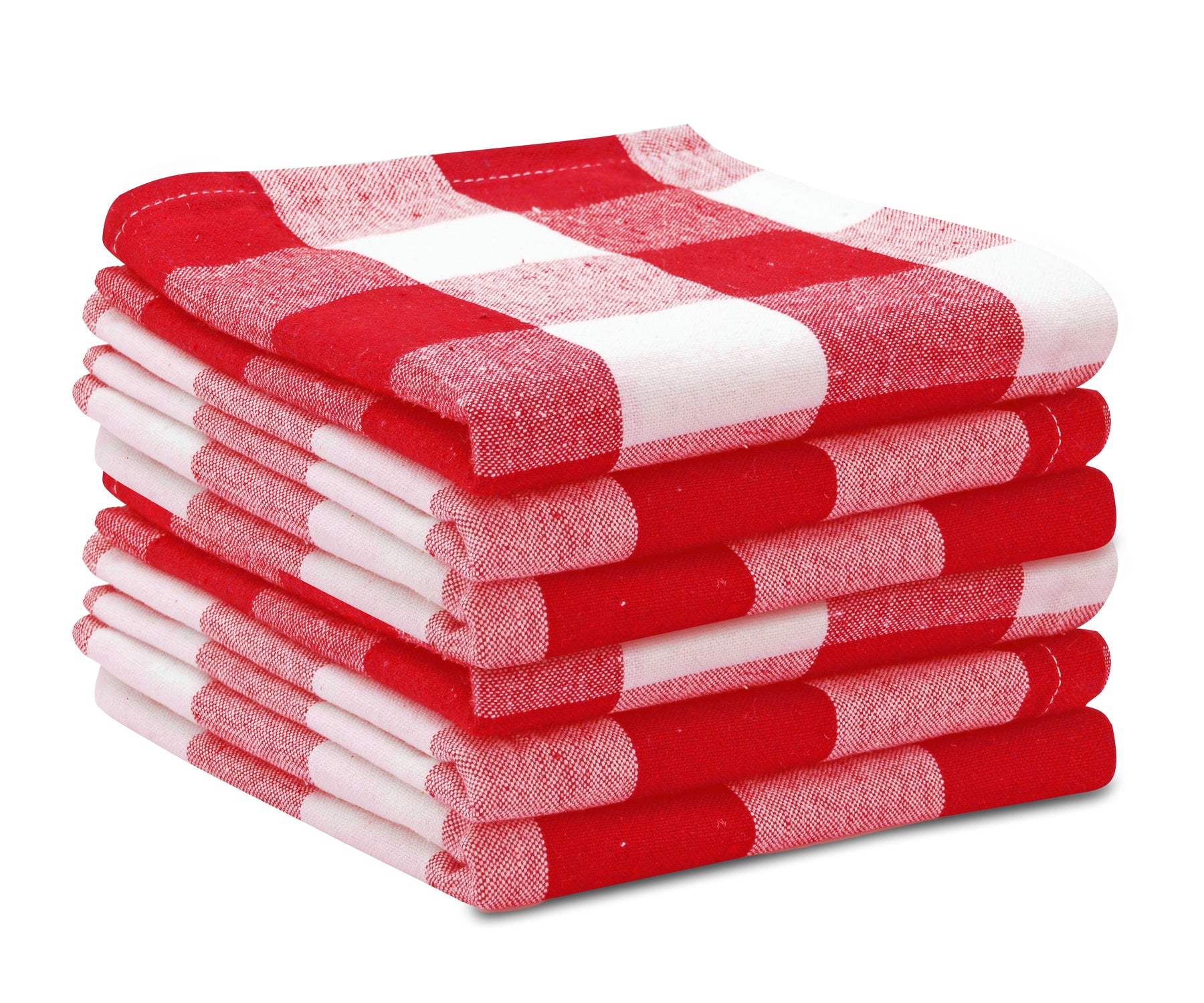 Cotton Kitchen Towels - Kitchen towels with checkered patterns arranged together. Cotton Kitchen Towels - Kitchen towels with checkered patterns arranged together.