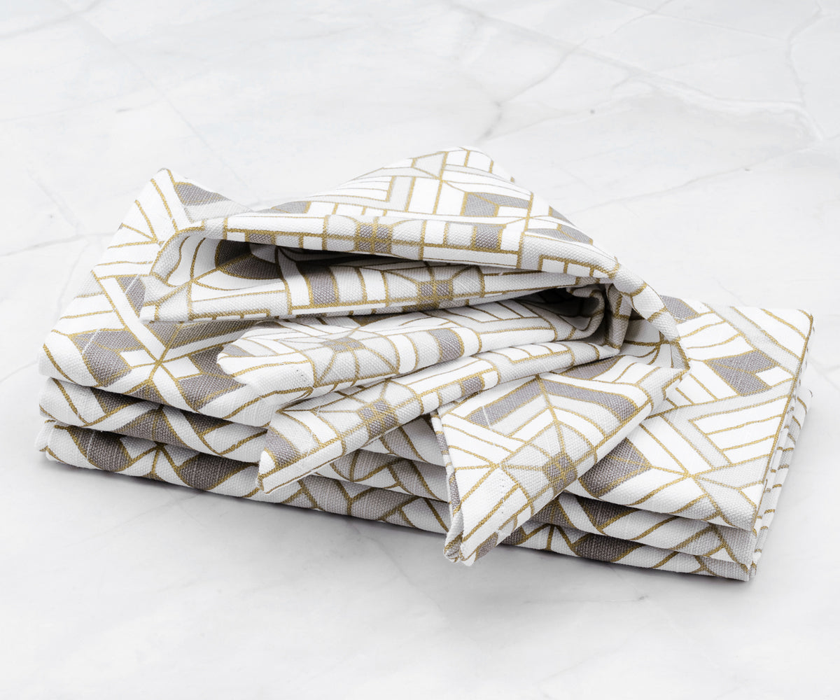 Custom Print Metallic Linen Napkins - Customized Napkins Custom Print Metallic Linen Napkins - Customized Napkins