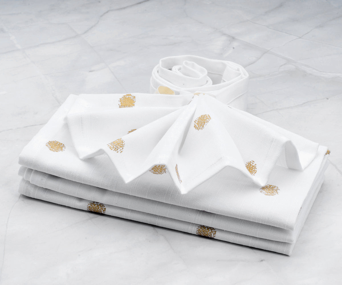 Custom Print Metallic Linen Napkins - Customized Napkins