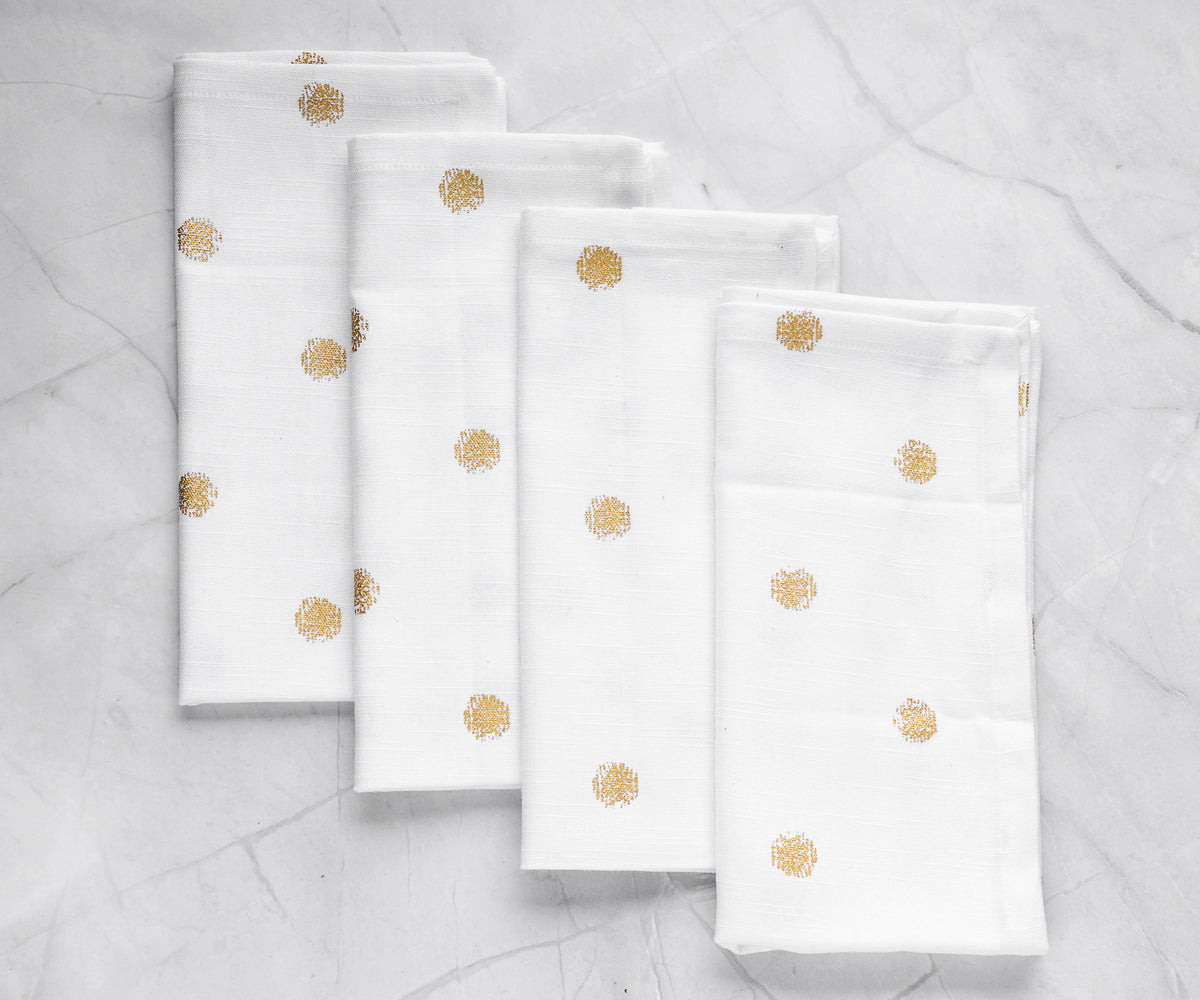 Custom Print Metallic Linen Napkins - Customized Napkins