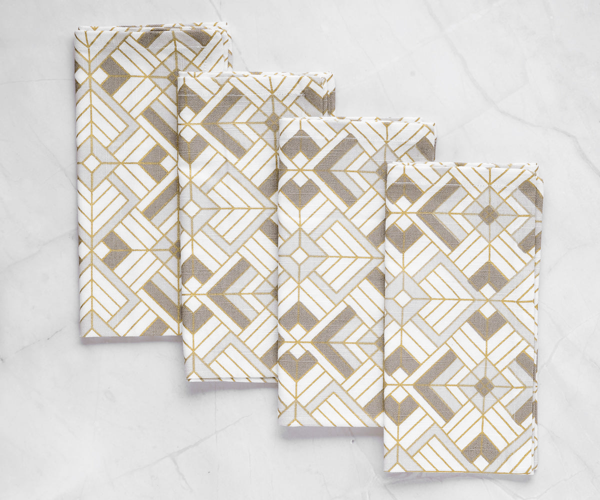 Custom Print Metallic Linen Napkins - Customized Napkins Custom Print Metallic Linen Napkins - Customized Napkins