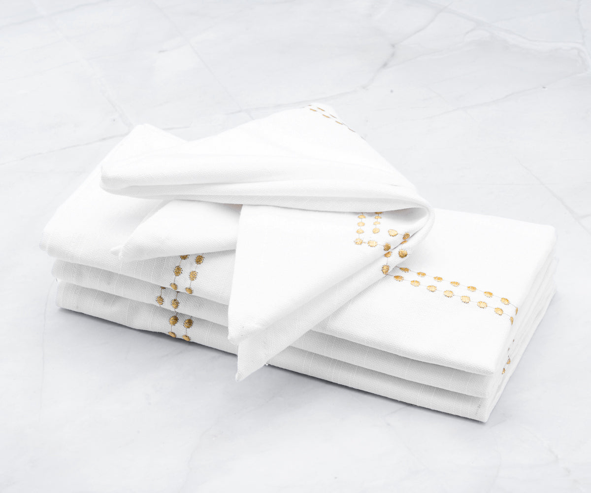 Custom Embroidery Wedding Cloth Napkins for Table Decor