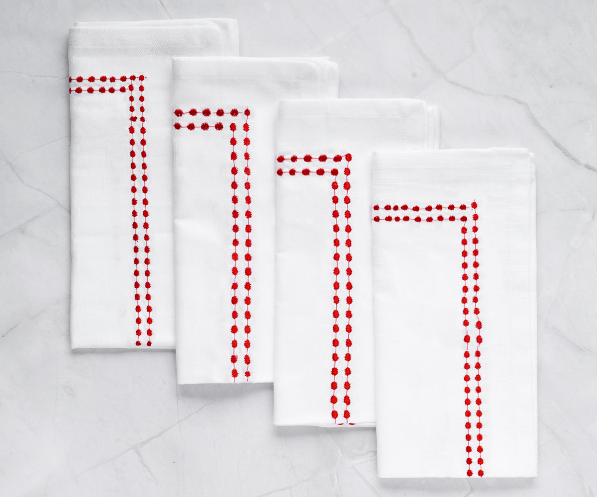 Custom Embroidery Wedding Cloth Napkins for Table Decor Custom Embroidery Wedding Cloth Napkins for Table Decor