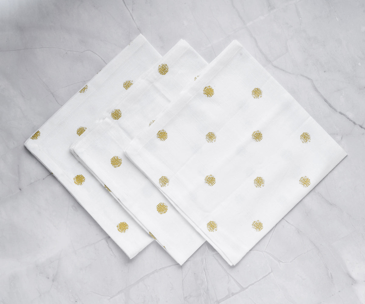 Custom Print Metallic Linen Napkins - Customized Napkins