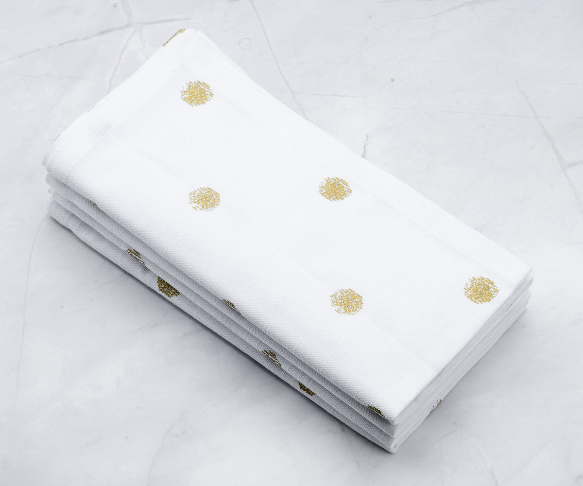 Custom Print Metallic Linen Napkins - Customized Napkins