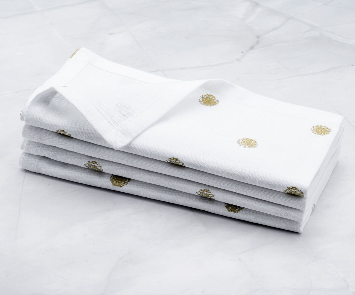 Custom Print Metallic Linen Napkins - Customized Napkins