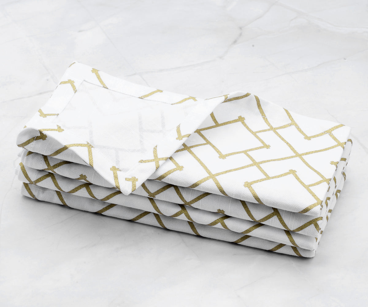 Custom Print Metallic Linen Napkins - Customized Napkins Custom Print Metallic Linen Napkins - Customized Napkins