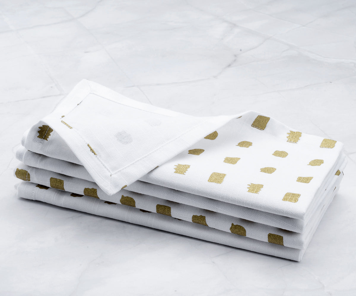 Custom Print Metallic Linen Napkins - Customized Napkins Custom Print Metallic Linen Napkins - Customized Napkins