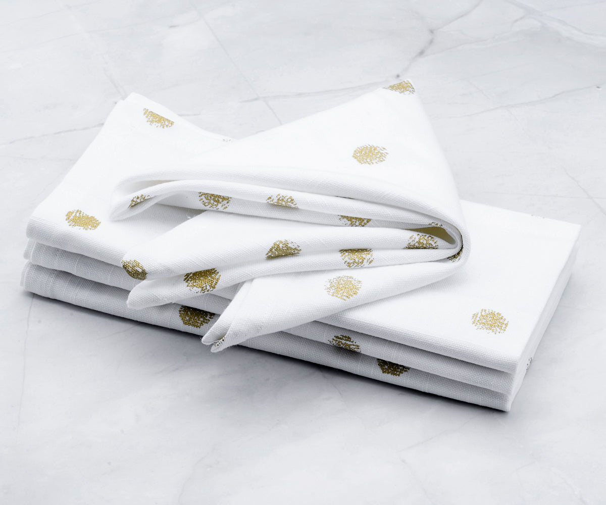 Custom Print Metallic Linen Napkins - Customized Napkins