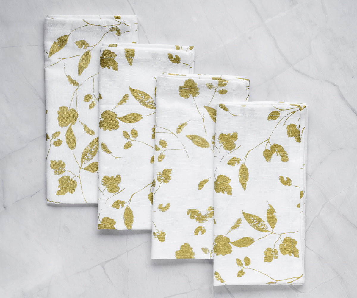 Custom Print Metallic Linen Napkins - Customized Napkins