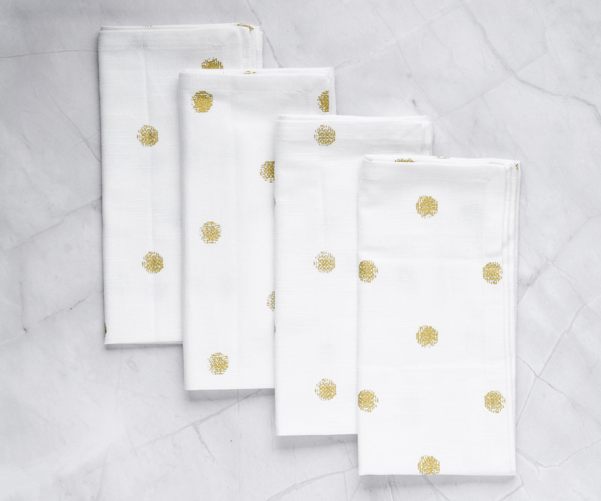 Custom Print Metallic Linen Napkins - Customized Napkins