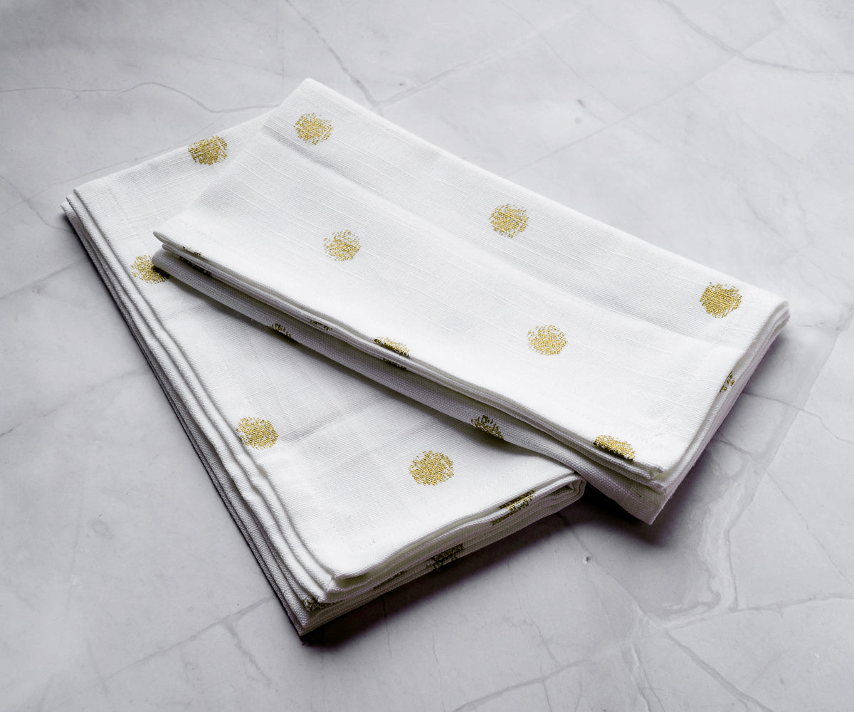 Custom Print Metallic Linen Napkins - Customized Napkins