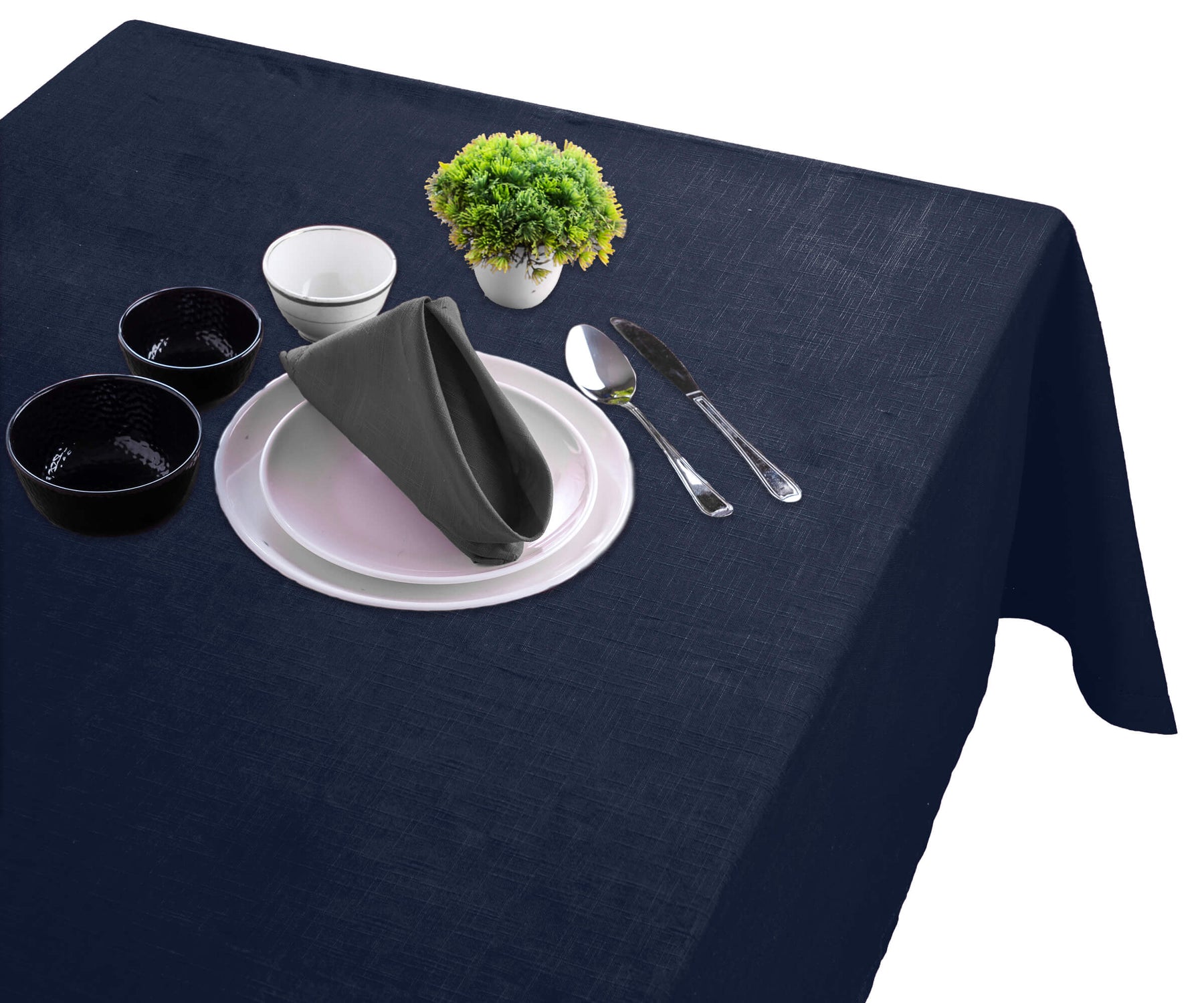 "Transform tables with serene blue, evoke nostalgia with vintage charm, and enjoy comfort with soft cotton tablecloths."