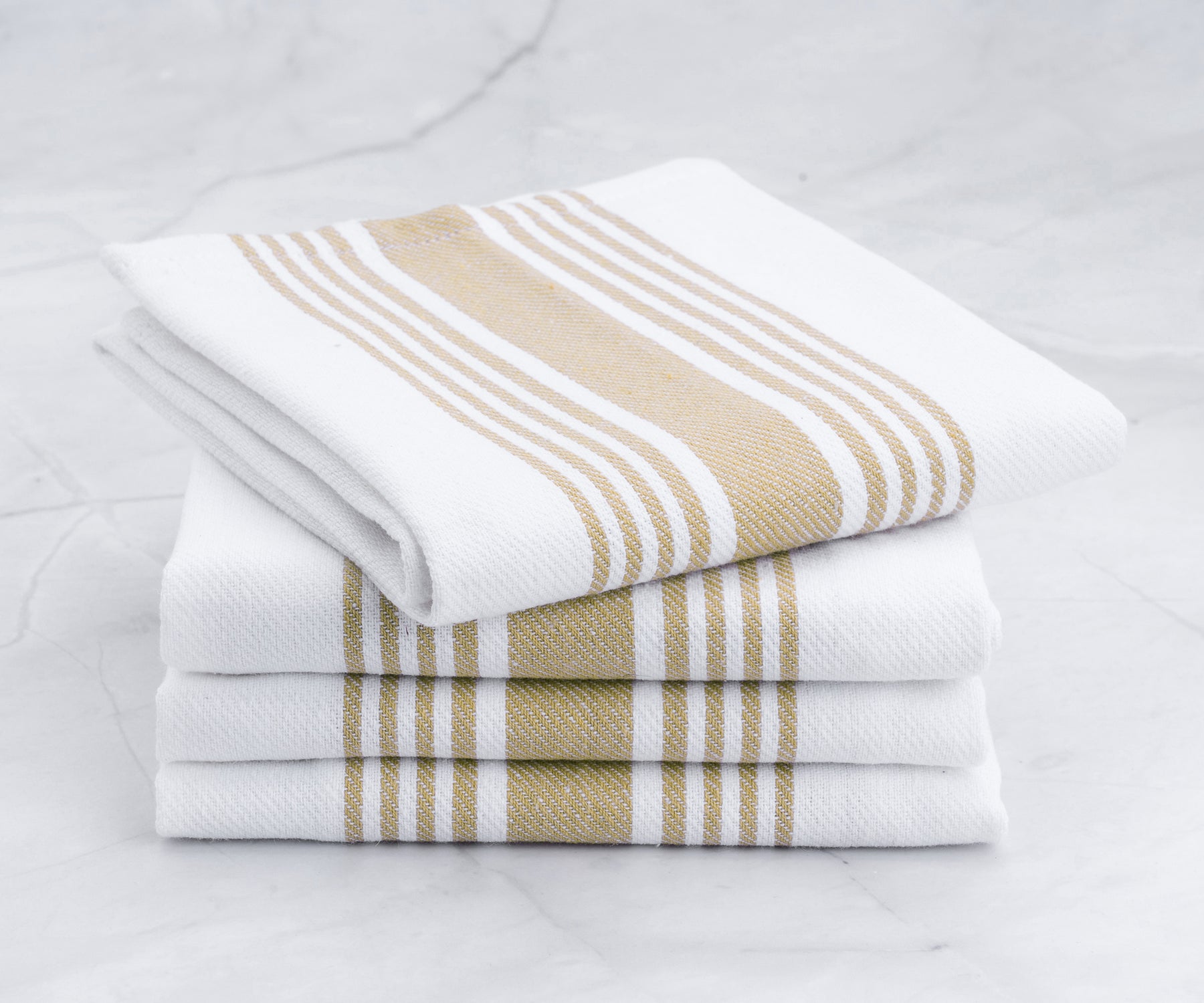 Close-up of a striped kitchen towel’s textured weave, highlighting its absorbent quality. Close-up of a striped kitchen towel’s textured weave, highlighting its absorbent quality.