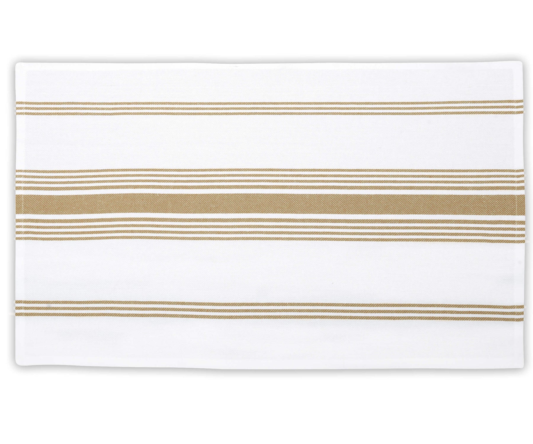 Beige striped kitchen tea towels hanging on a rustic hook set
 Beige striped kitchen tea towels hanging on a rustic hook set