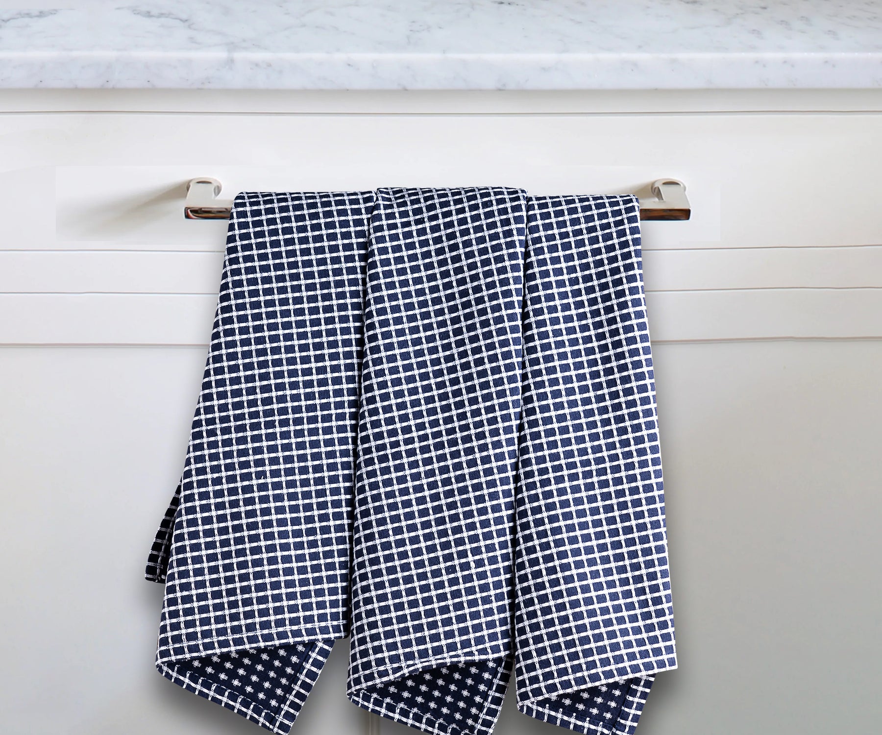 navy blue dish towels cotton, kitchen towels with hanging loop. navy blue dish towels cotton, kitchen towels with hanging loop.