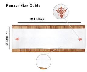 tablerunner are suitable for easter, 70 inches table runner, embroidered table runner
