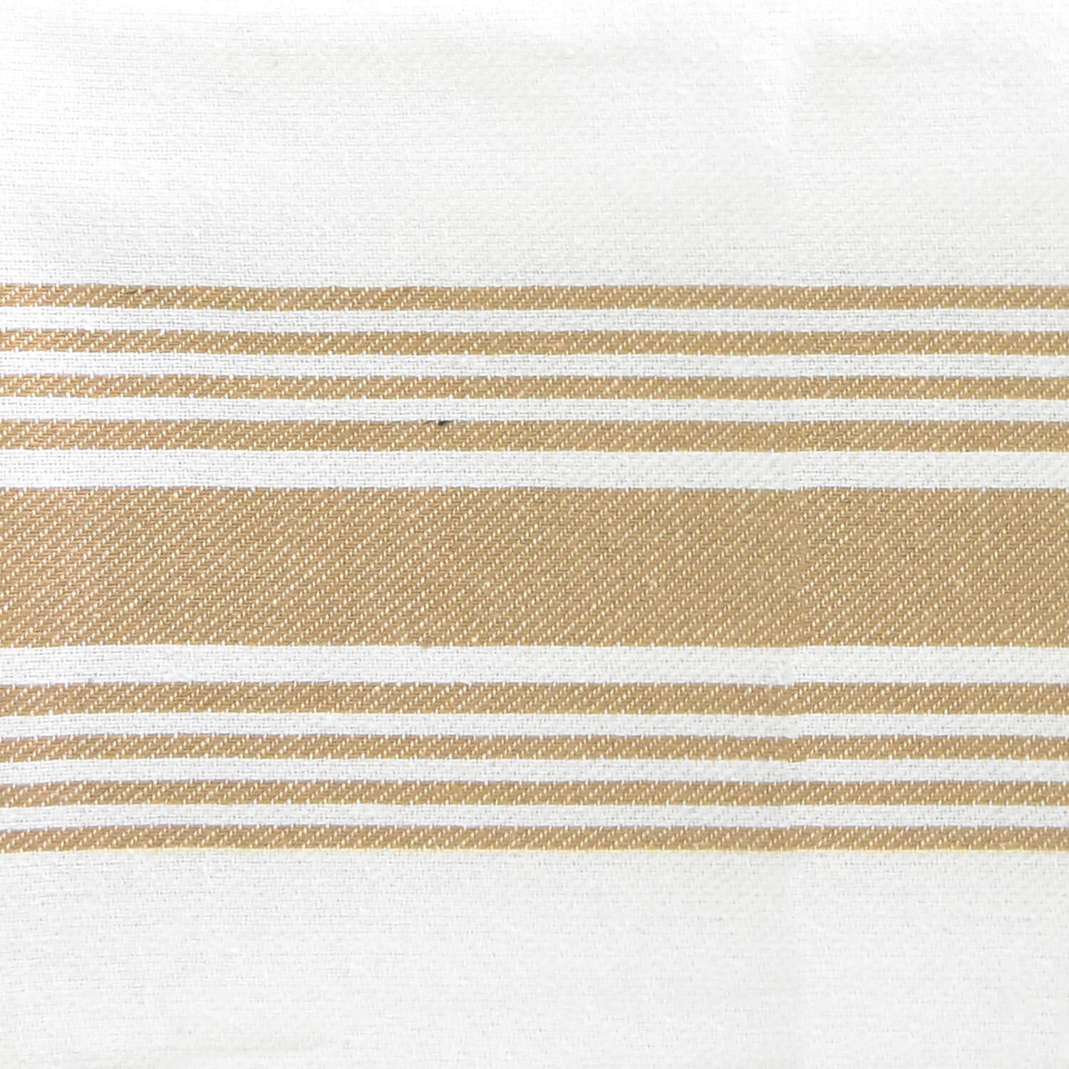 Set of linen-style dish towels with beige stripes and farmhouse design
 Set of linen-style dish towels with beige stripes and farmhouse design
