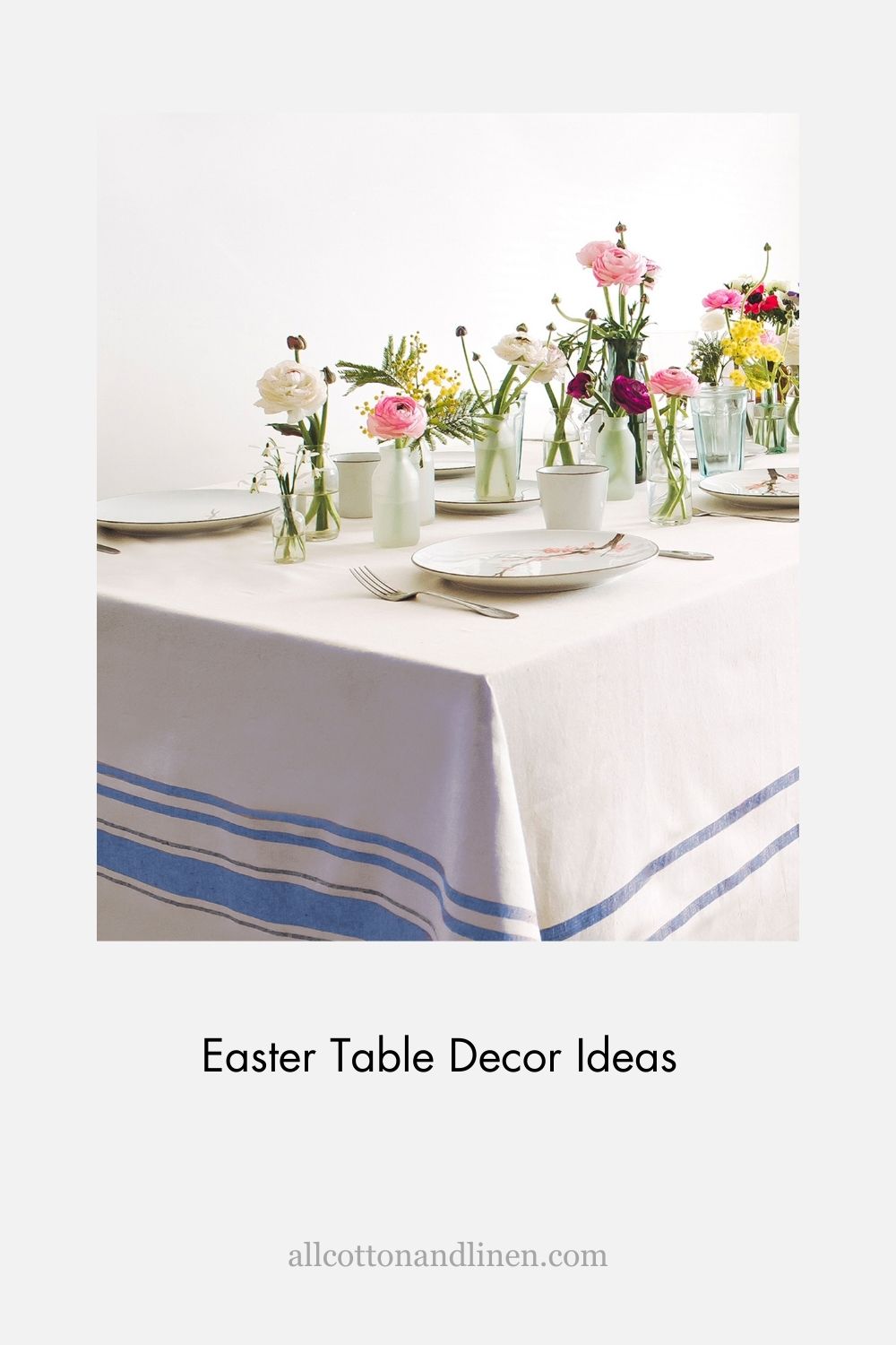 A beautifully set Easter table adorned with elegant linens and charming décor. From luxurious tablecloths to delightful napkins and placemats, create a dining experience that reflects your impeccable taste and style. 