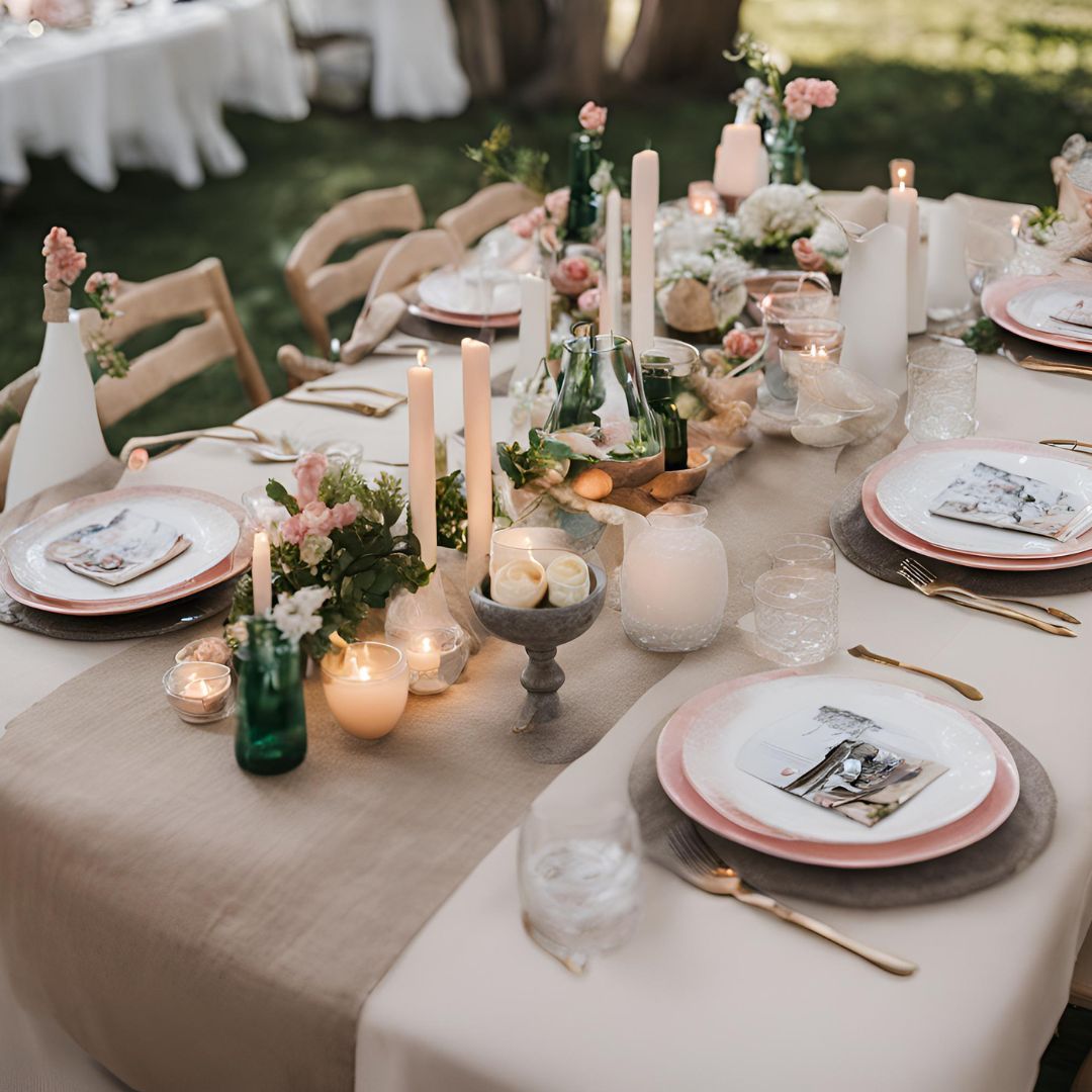 Dinner table settings in classic themes. 6 tips 