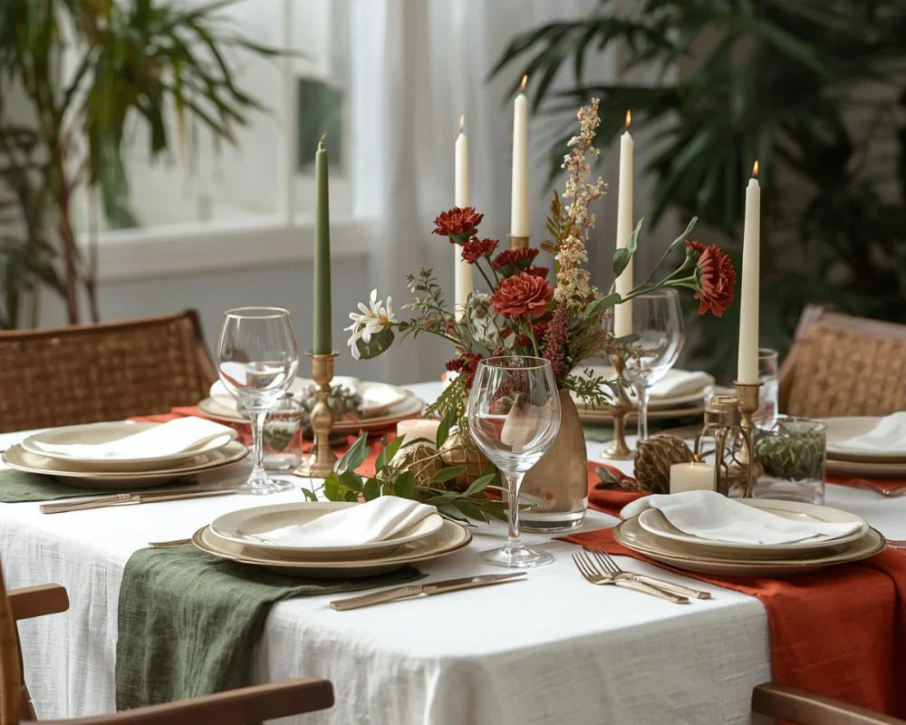 Modern Table Runners to Elevate Your Dinner Party  (