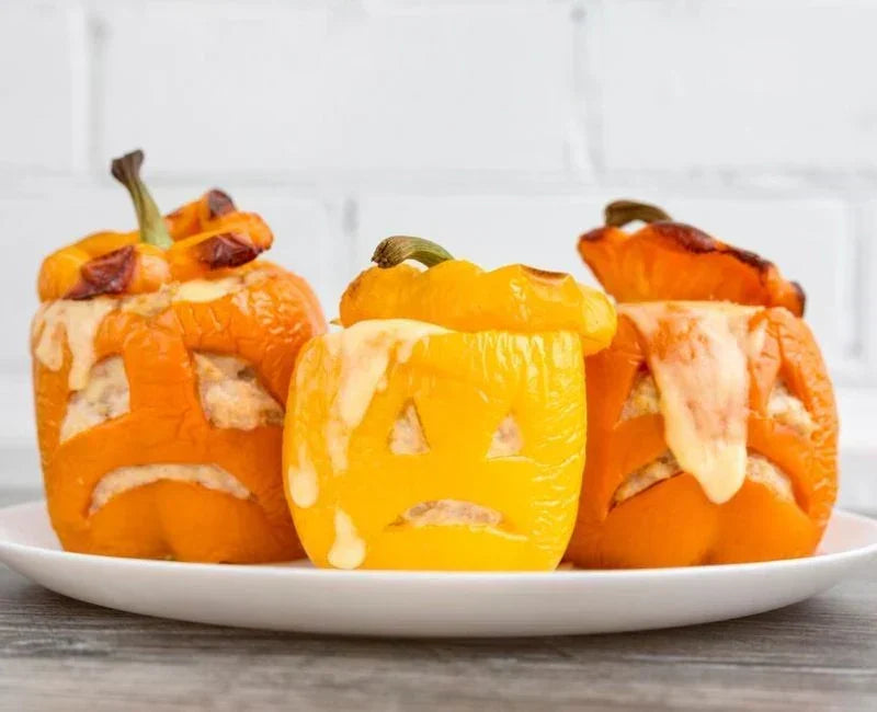 Jack O' Lantern Stuffed Peppers: Easy Halloween Recipe