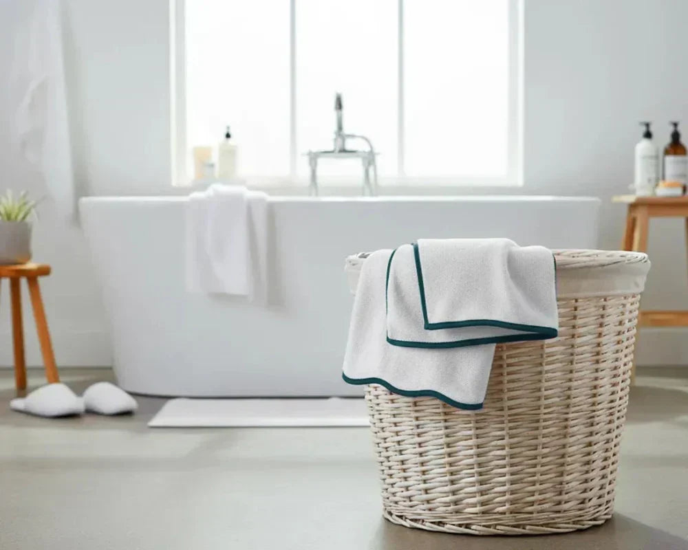 Best bath towels made from 100% cotton in soft neutral colors