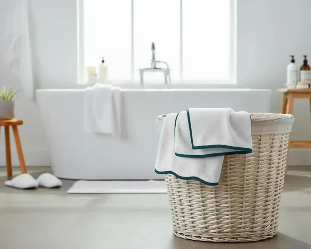 Best bath towels made from 100% cotton in soft neutral colors