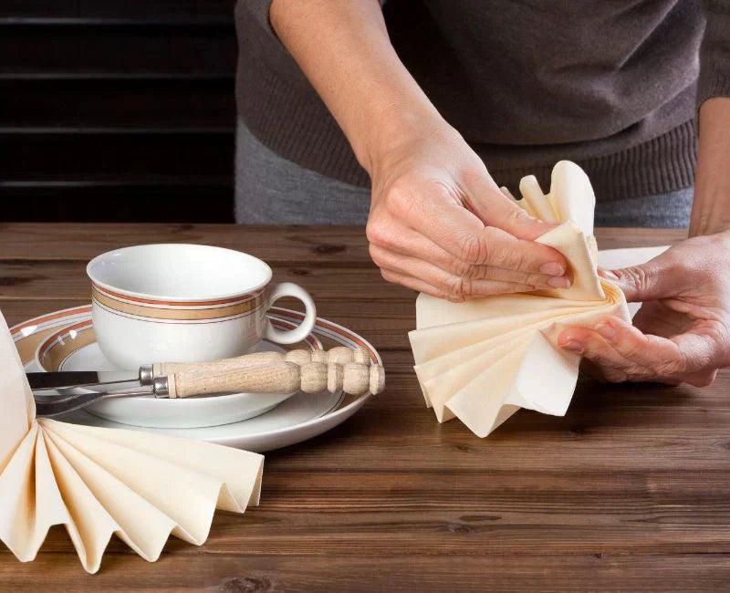 how do i fold napkins