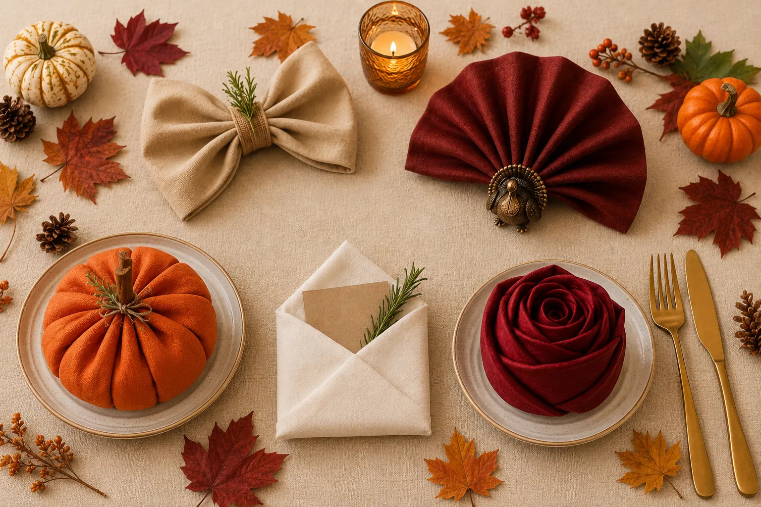 How to fold a Napkin for Thanksgiving? Easy & Elegant Folding Ideas