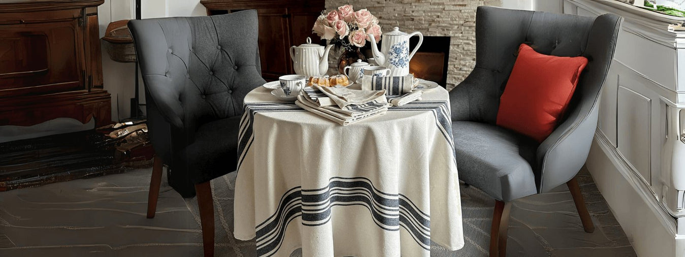 Round Tablecloths: ACL Round Tablecloth! Measuring 60" inches, the Tablecloth is the perfect fit to create a vintage look for your decor. A neat and clean Tablecloth help create a pleasing ambiance and enhances the aura of the dining area.