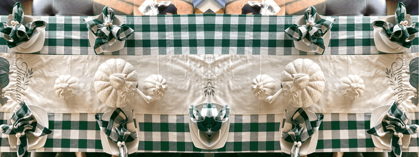 spring tablecloth, spring cloth napkins and spring kitchen towels