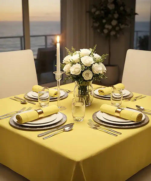Butter yellow cotton napkin