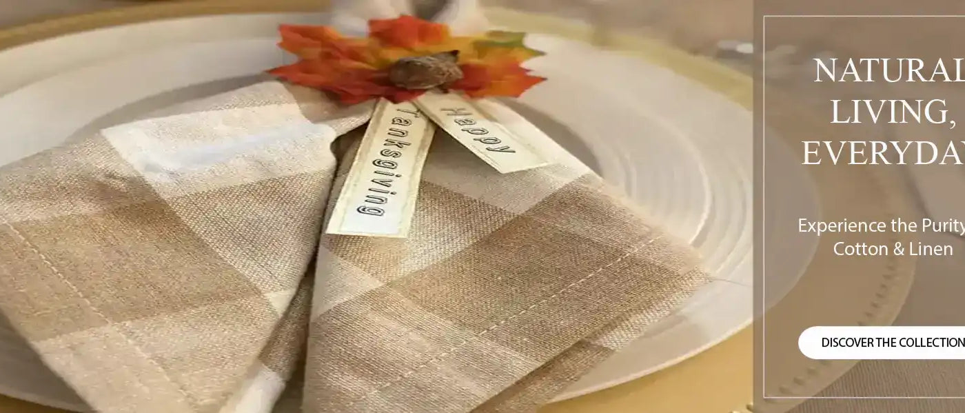The napkins are woven with cotton which makes it soft and smooth. The cotton napkins are absorbs the spills easily and protecting the surface of the table.