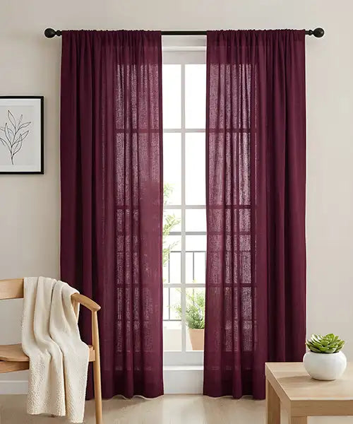 Elegant burgundy curtain