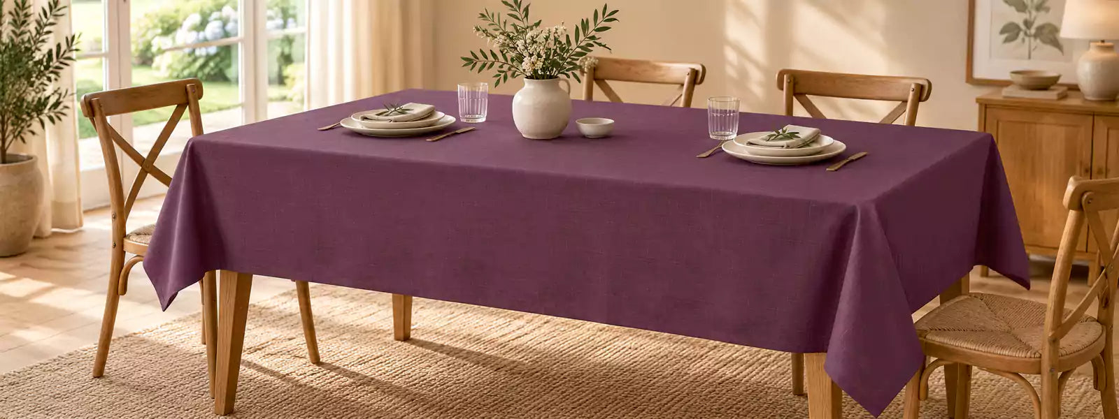 Soft, Premium Cotton Tablecloths for Elegant Dining Tables and Minimalist Home Decor