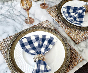 Folded cloth napkin, a finishing touch that makes your table setting complete.