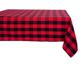 This red plaid tablecloth is weaved with cotton fabric which makes it easy for regular use.