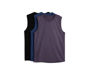 Men’s sleeveless cotton tops – classic solid shades