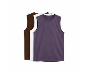 Men’s casual sleeveless shirts – multiple color choices