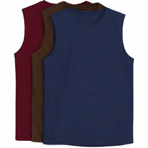 Men’s gym wear tank tops – cotton fabric, mixed colors