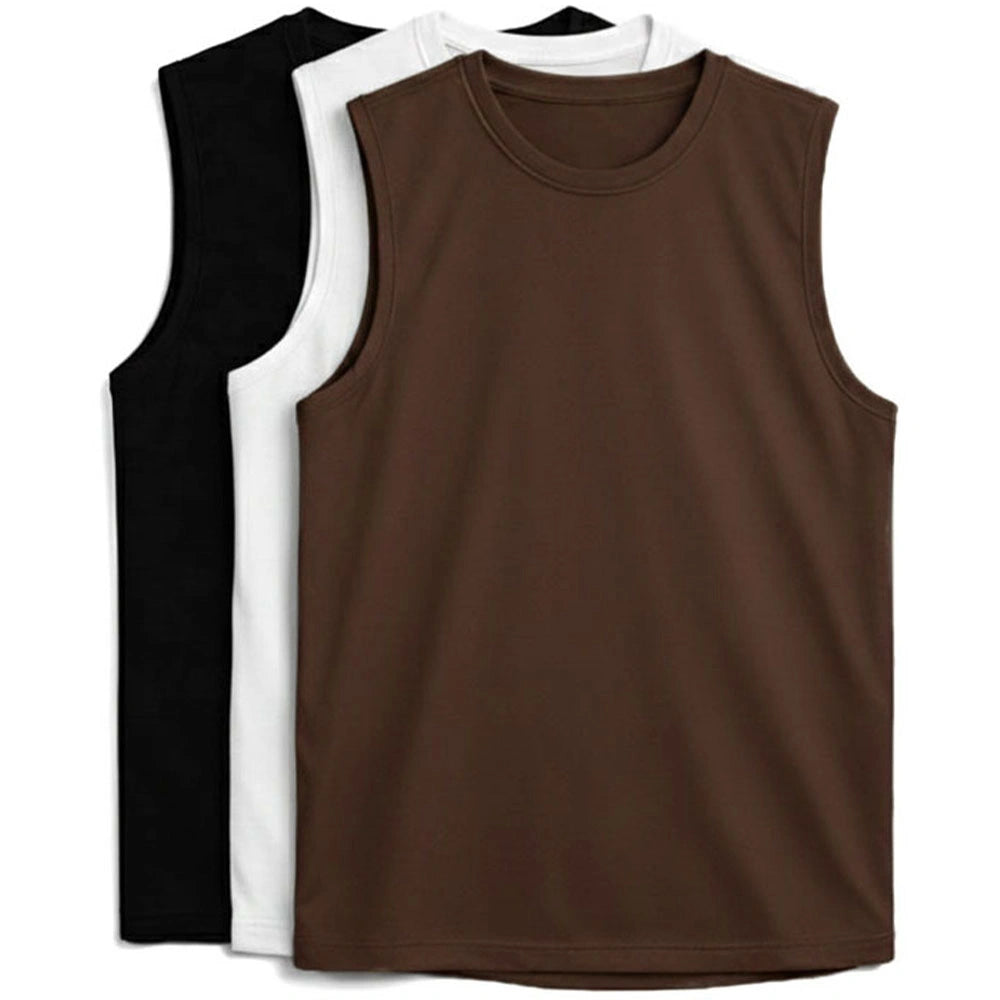 Men’s summer cotton tank tops – multicolor display